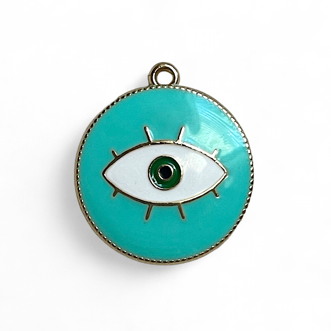 Mint Green Evil Eye Necklace