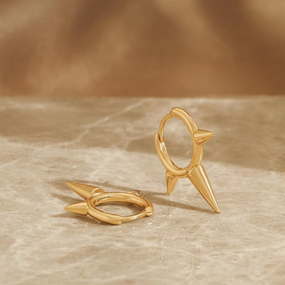 Gold Spike Hoops