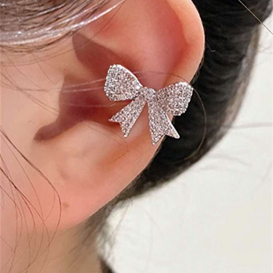 Diamond Bow Ear Cuff