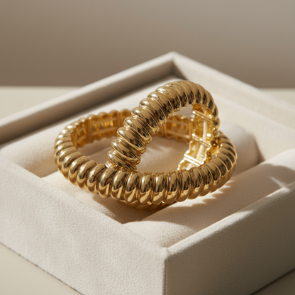 Gold Tone Stretch Bracelets