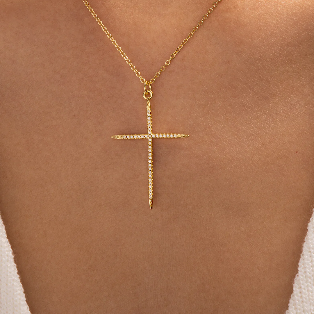 Thin Pave' Cross