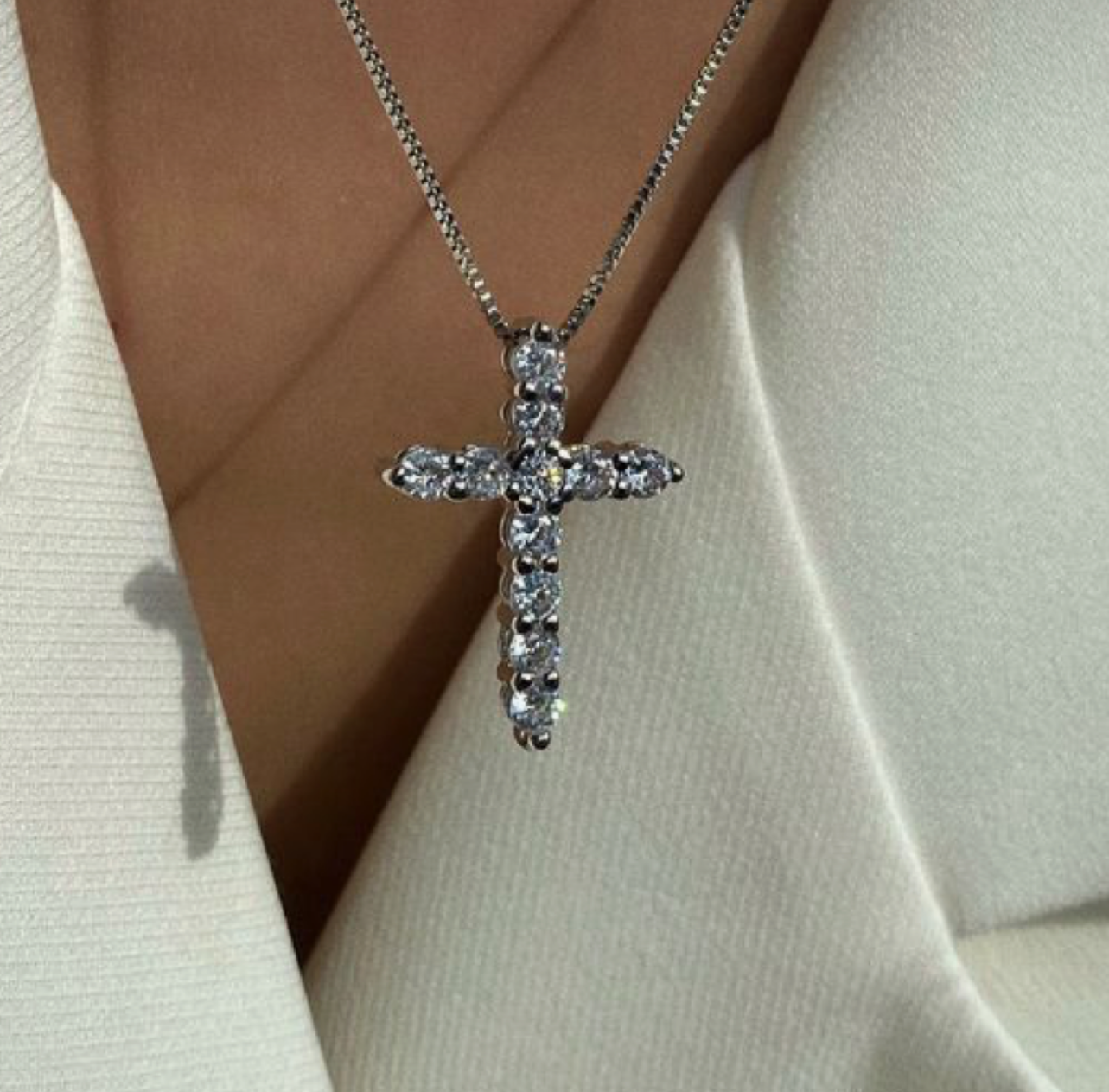 Cross Necklace Sterling Silver