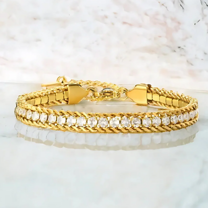 Double Lined Tennis Bracelet