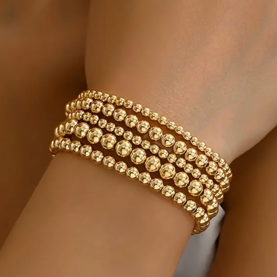 Gold Beaded Bracelets