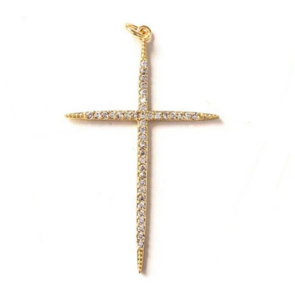 Thin Pave' Cross