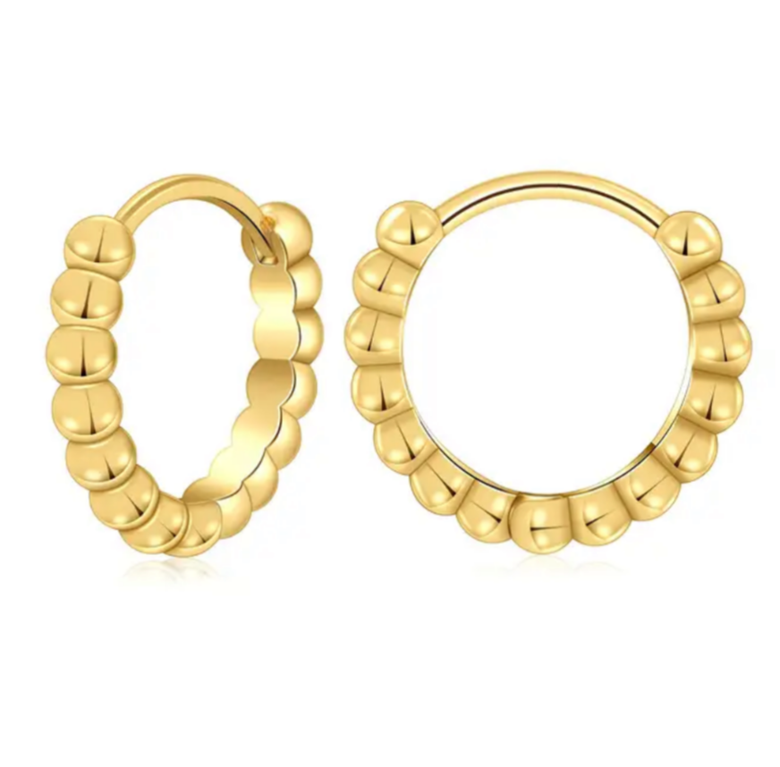 Gold Stud Hoops