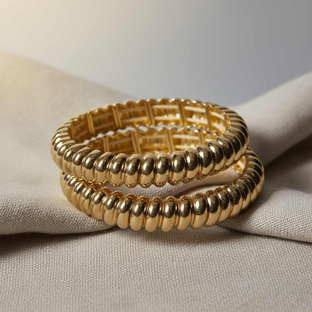 Gold Tone Stretch Bracelets