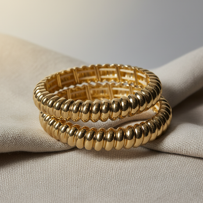 Gold Tone Stretch Bracelets