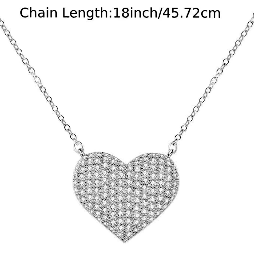 Heart necklace, chain length 18 inches 