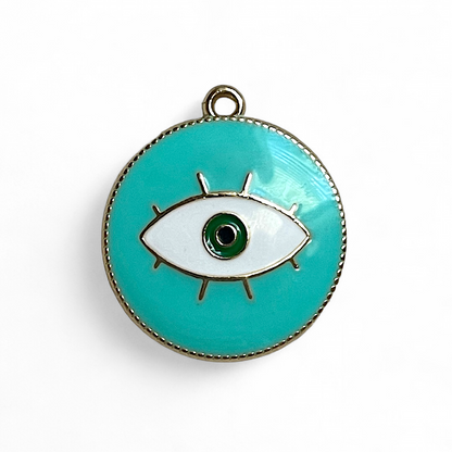 Mint Green  Evil Eye Necklace