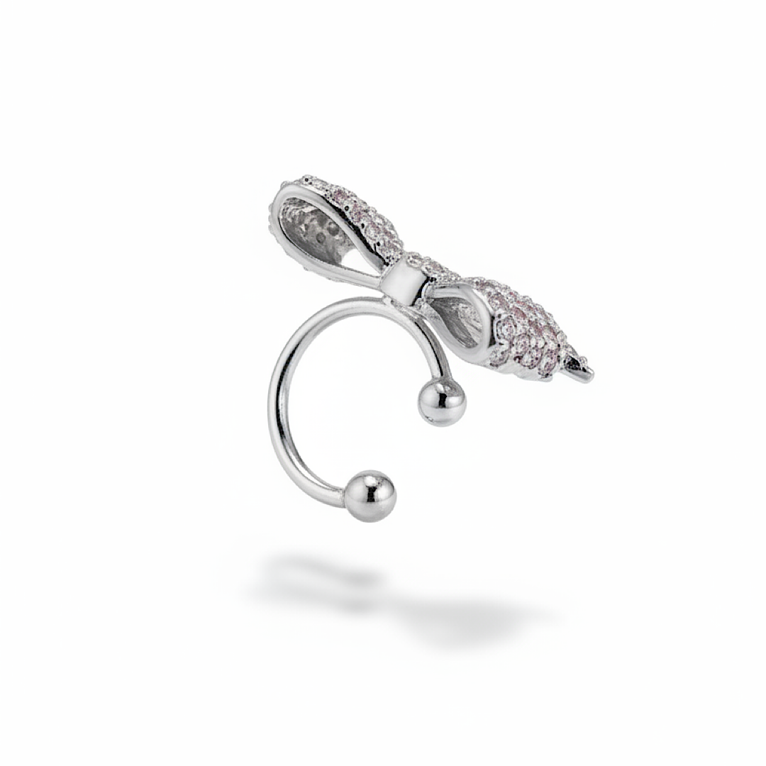 Diamond Bow Ear Cuff
