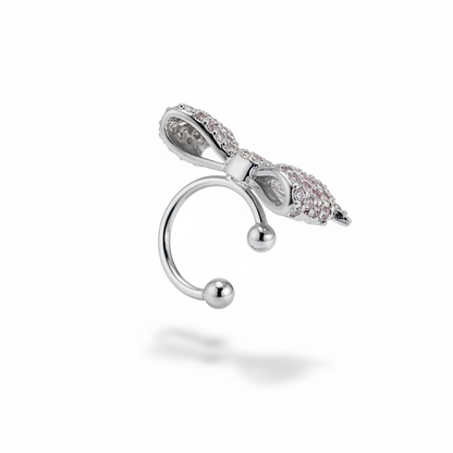 Diamond Bow Ear Cuff
