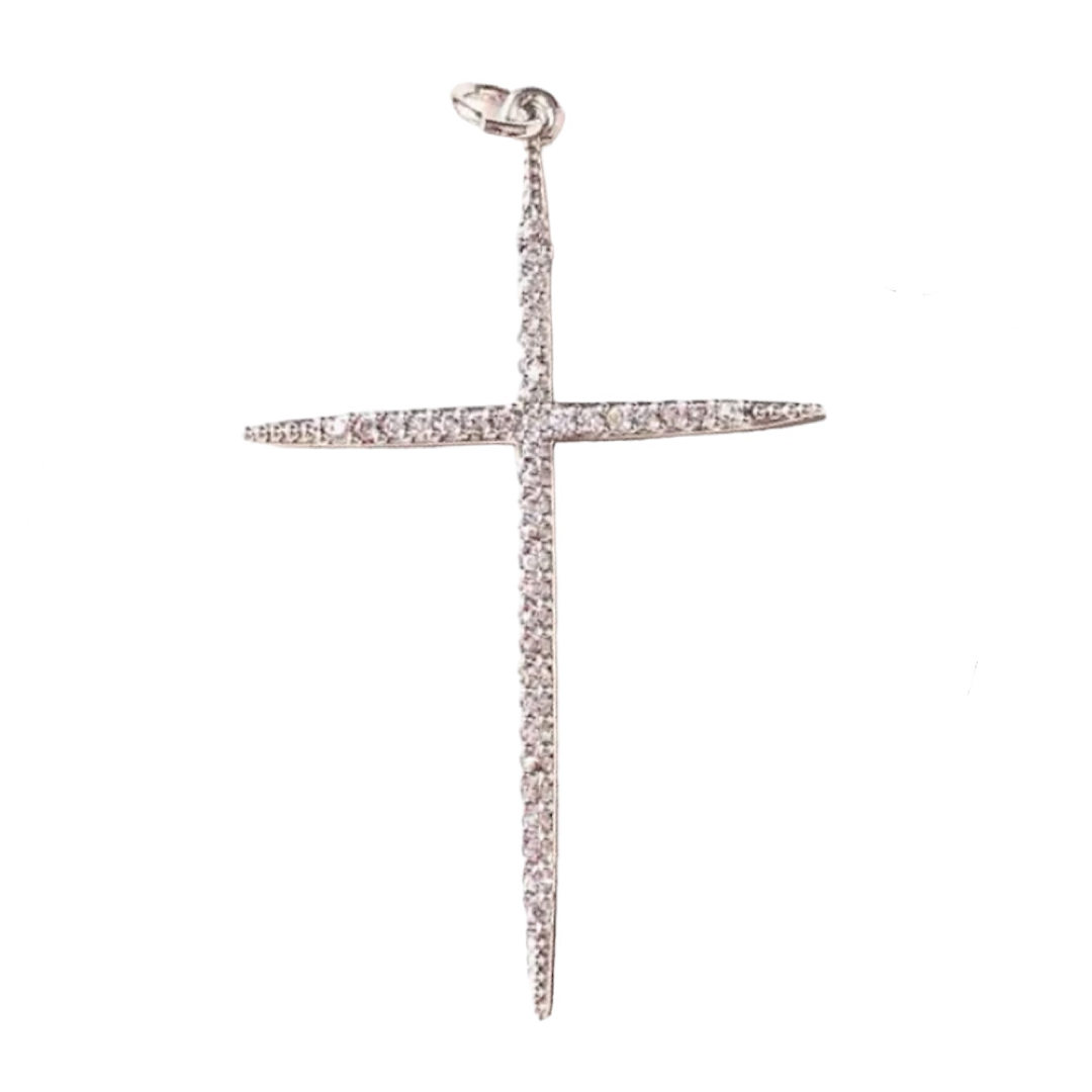 Thin Pave' Cross