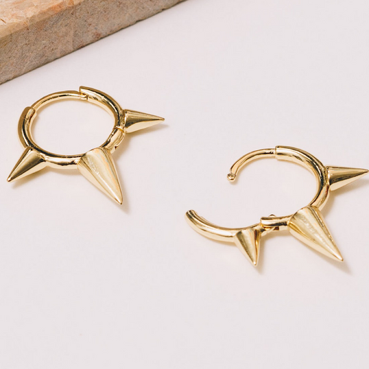 Gold Spike Hoops