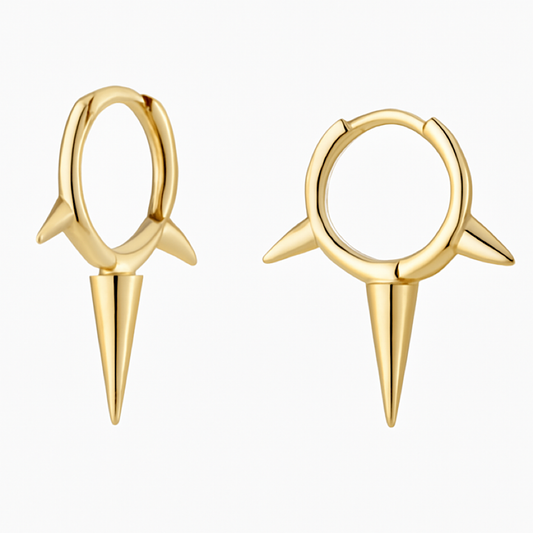 Gold Spike Hoops