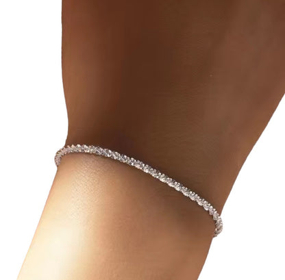 Sparkly Silver Bracelet or Anklet