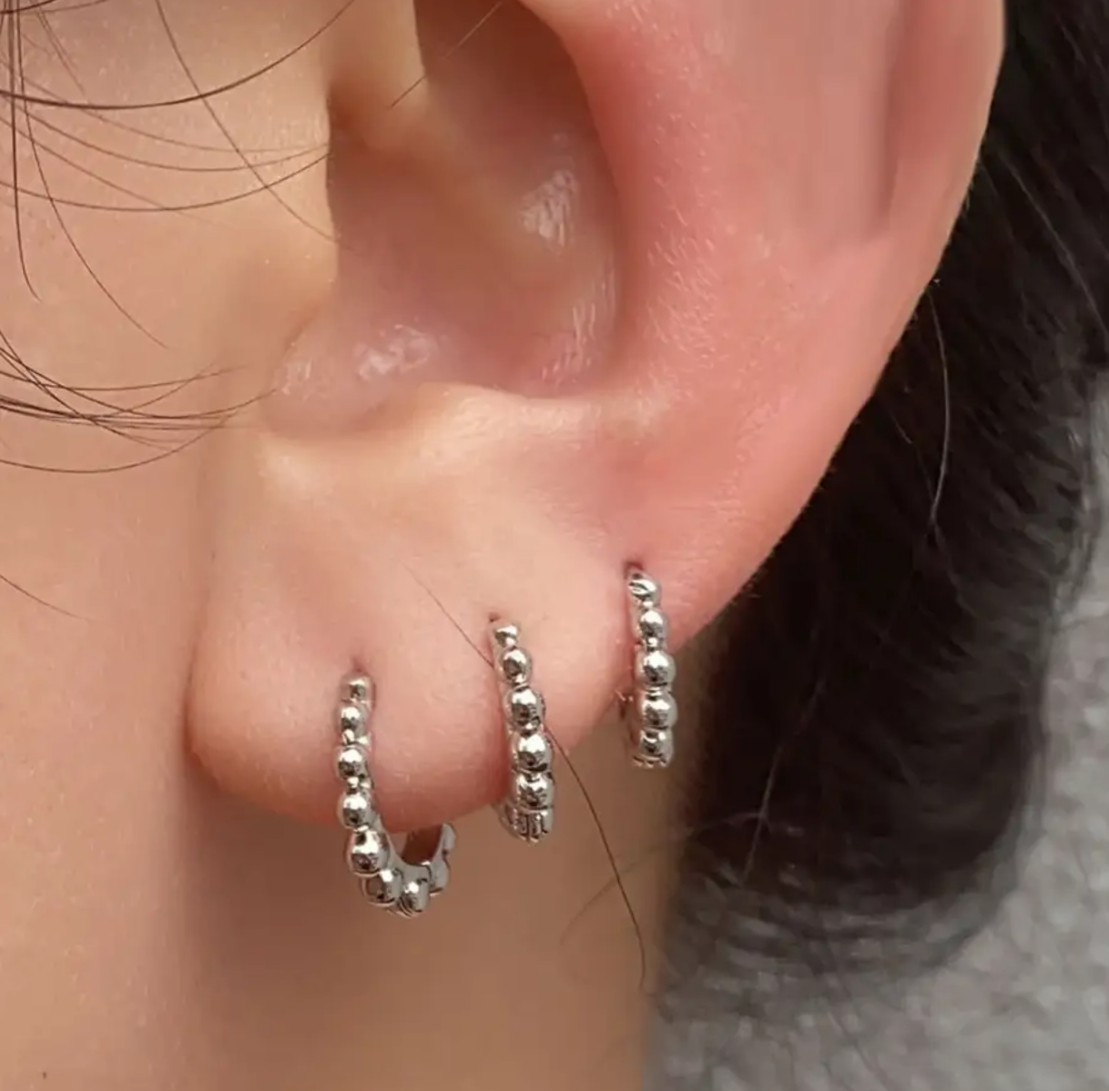 Sterling Silver Stud Hoops