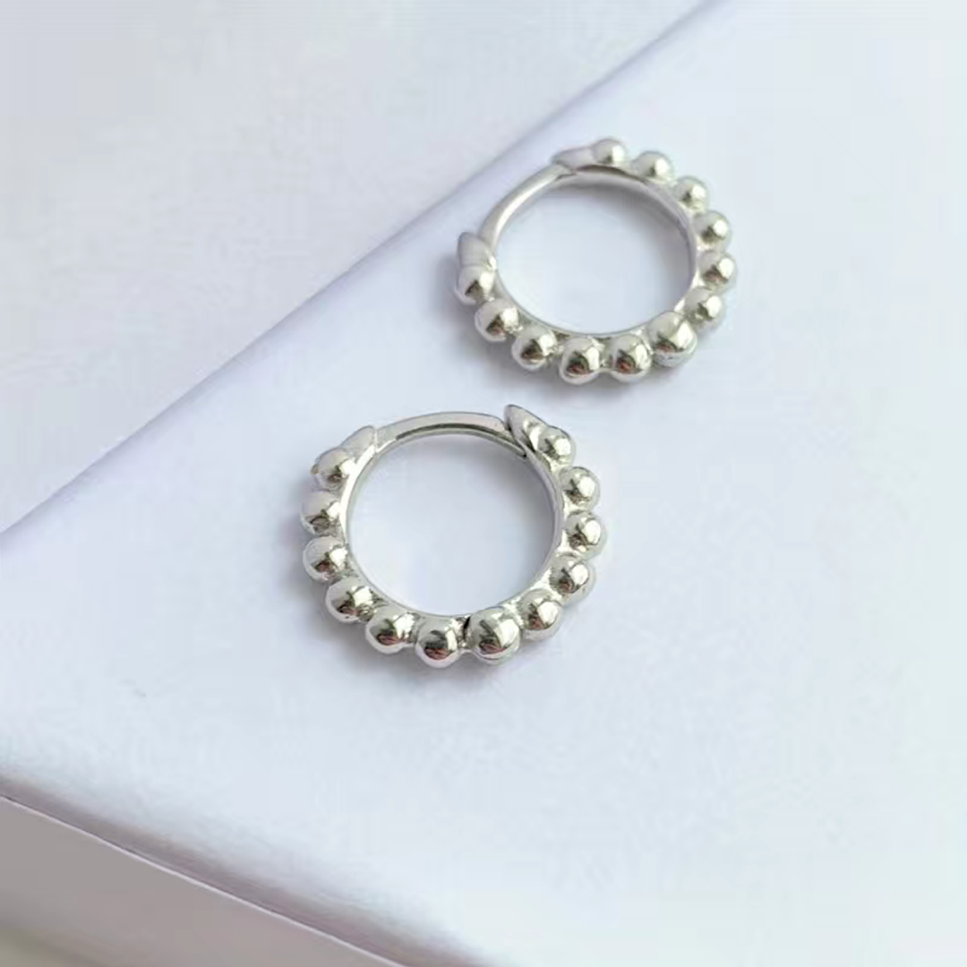 Sterling Silver Stud Hoops